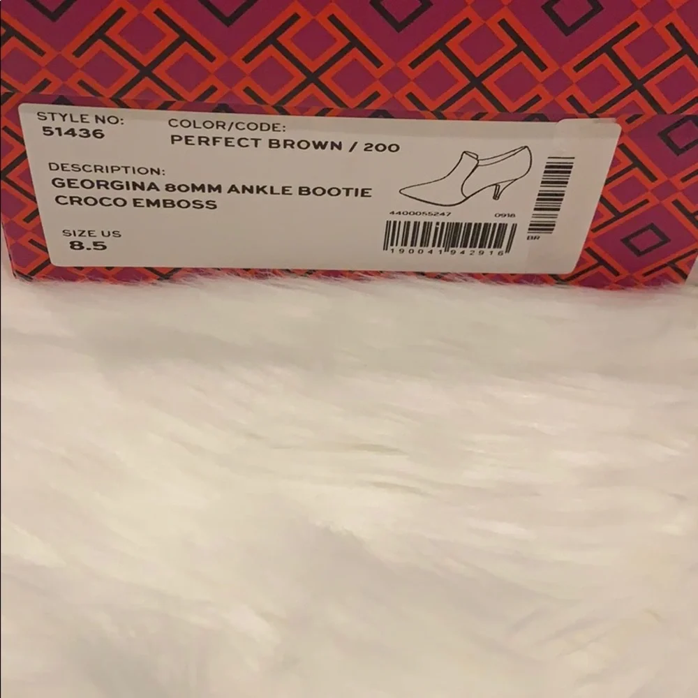 Tory Burch Georgina 80MM Ankle bootie croco embossed
